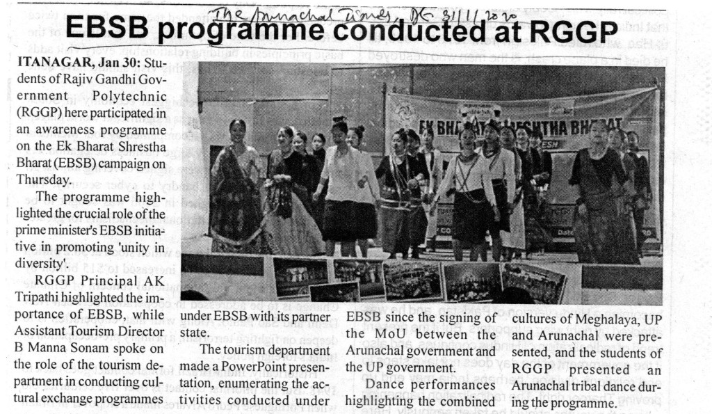 Arunachal Times clipping